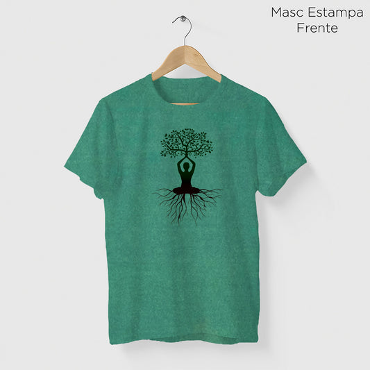 Camiseta Amazônia ISC ÁRVORE HUMANA - VERDE ESTONADO - cód 0326