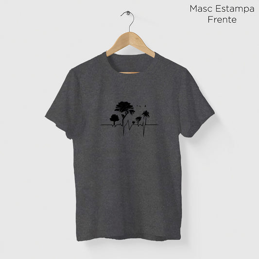 Camiseta Amazônia ISC ELETROCARDIO - CINZA ESTONADO - cód 0677