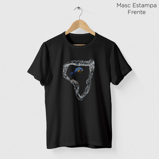 Camiseta Amazônia ONÇAFARI ARARA ÁRVORE - PRETO - cód 2070