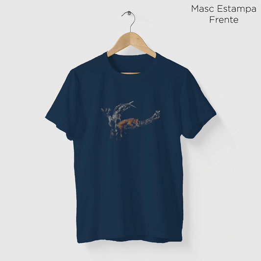 Camiseta Amazônia ONÇAFARI EM PAZ - AZUL ESCURO - cód 2071