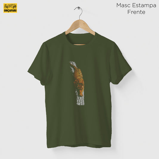 Camiseta Amazônia ONÇAFARI TRONCO - VERDE ESCURO - cód 2072