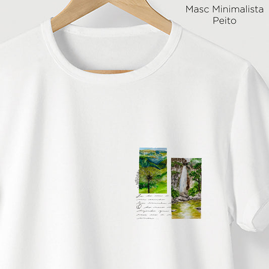 Camiseta Amazônia SERRA DA CANASTRA - CACHOEIRA CASCA D'ANTA - BRANCO - cód 2011