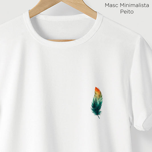 Camiseta Amazônia PENA PAISAGEM - BRANCO - cód 2099