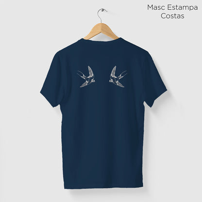Camiseta Amazônia ANDORINHAS VOANDO - AZUL - cód 10550