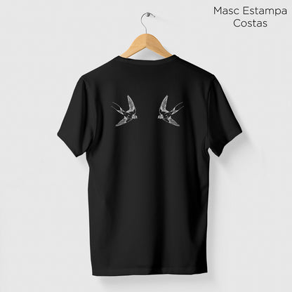 Camiseta Amazônia ANDORINHAS VOANDO - PRETO - cód 10550