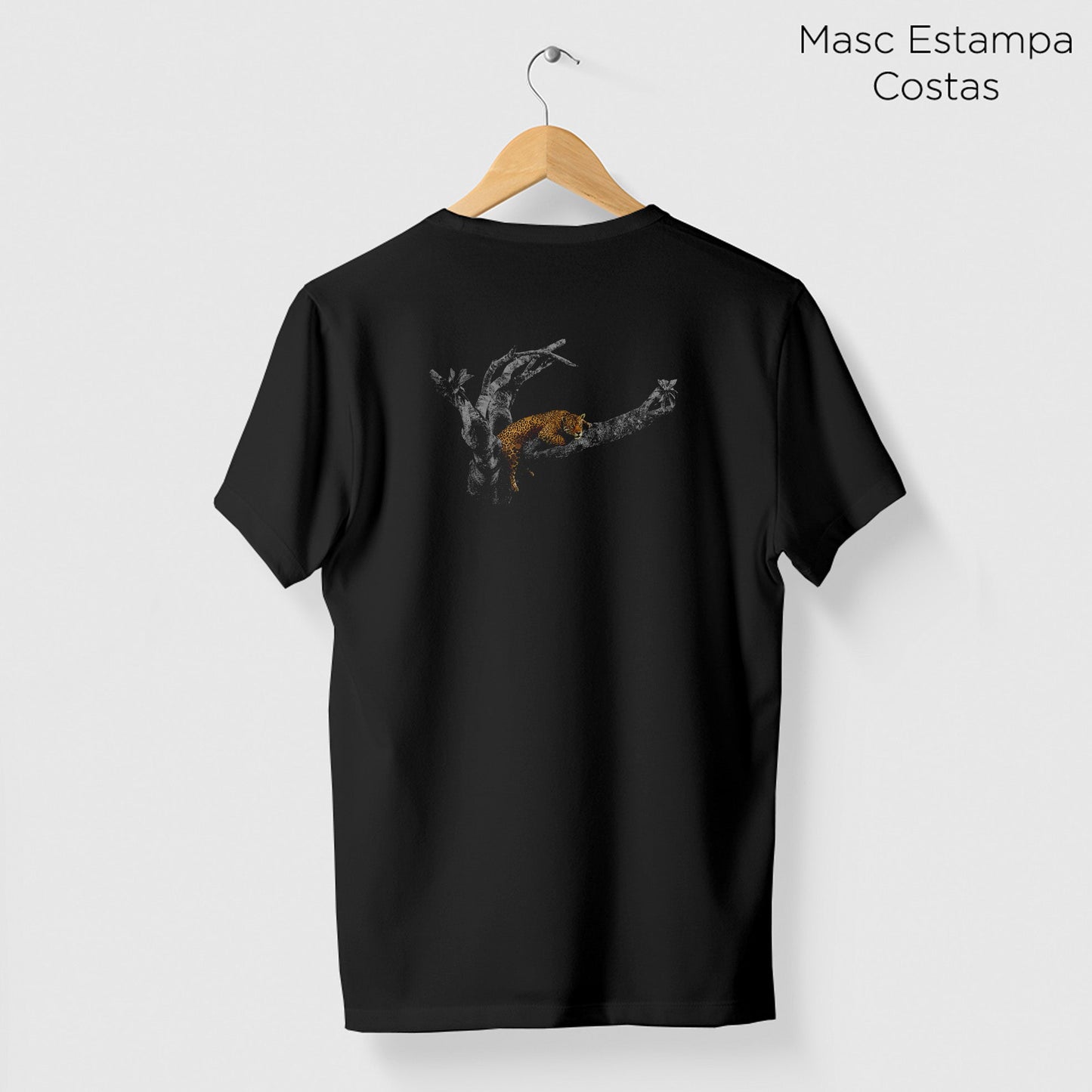 Camiseta Amazônia ONÇAFARI EM PAZ - PRETO - cód 2071