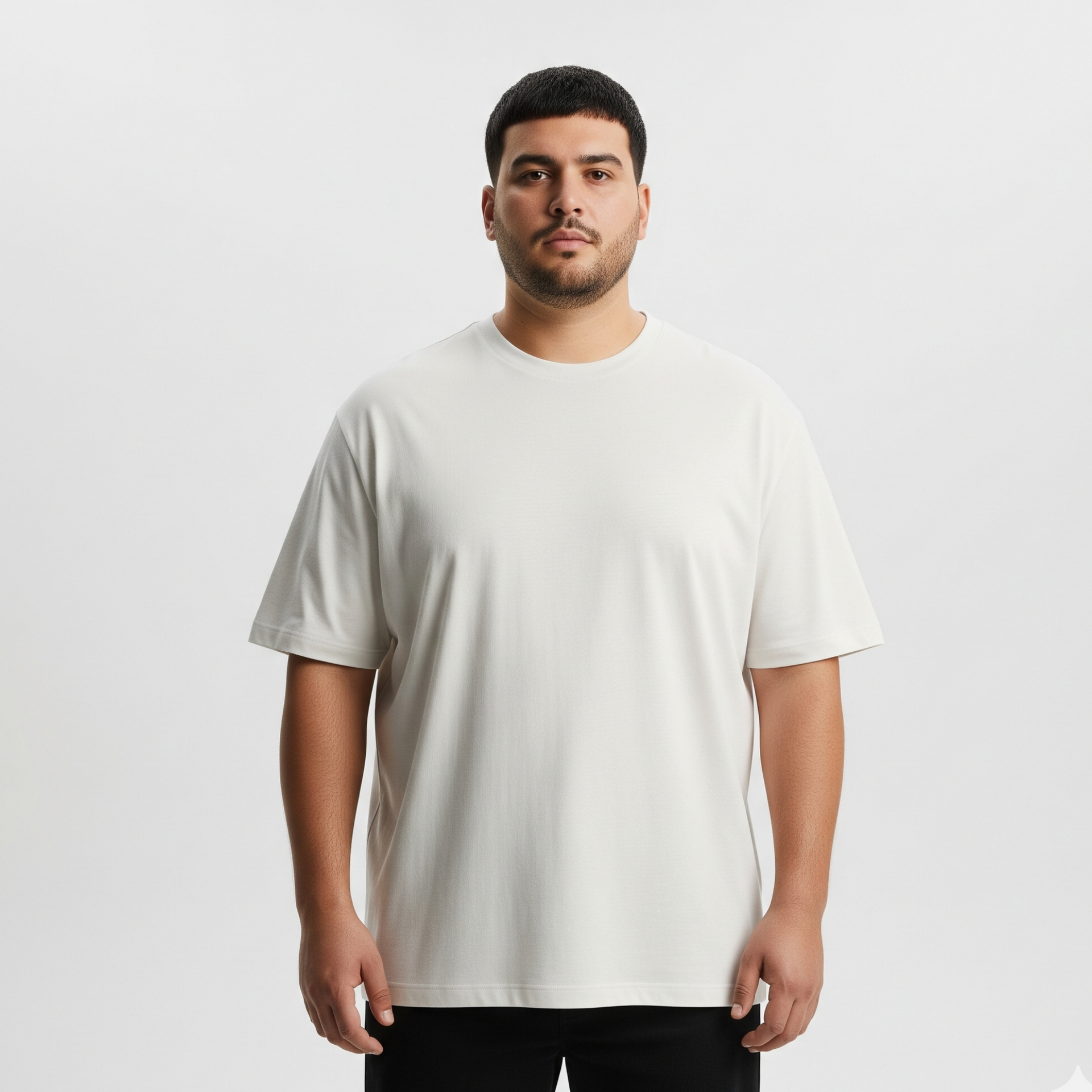 Camiseta Algoodão Ultra Soft Off White Plus Size - cód PSF010