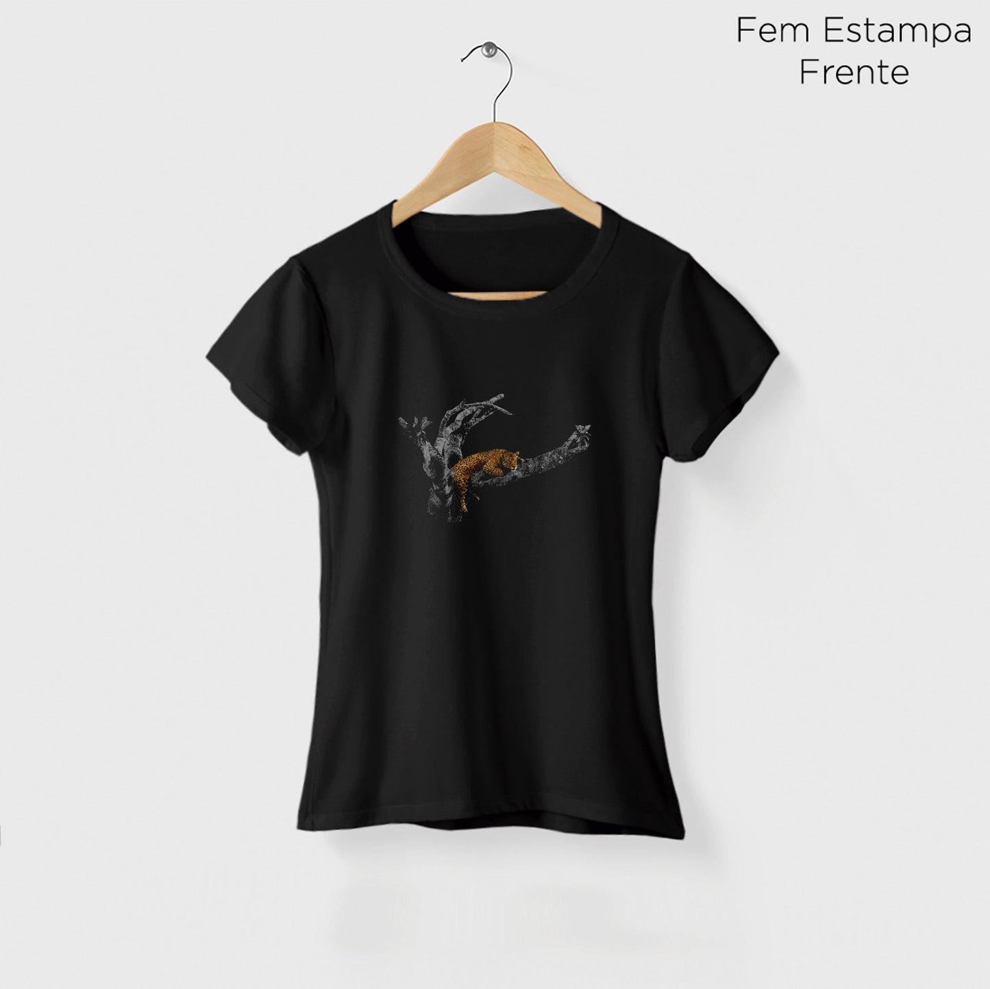 Camiseta Amazônia ONÇAFARI EM PAZ - PRETO - cód 2071