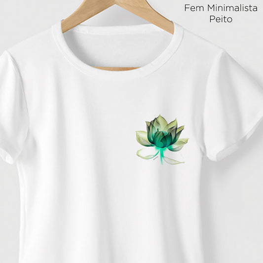 Camiseta Amazônia LÓTUS RARA - BRANCO - cód 2085
