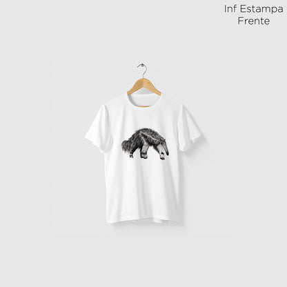 Camiseta Amazônia CHAPADA DIAMANTINA - TAMANDUÁ BANDEIRA - BRANCO - cód 10006
