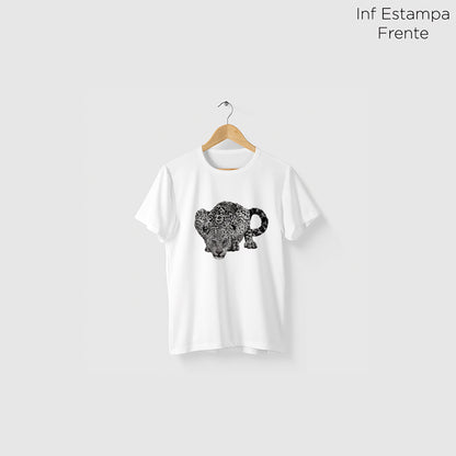 Camiseta Amazônia FOZ DO IGUAÇÚ - ONÇA PINTADA - BRANCO - cód 10010