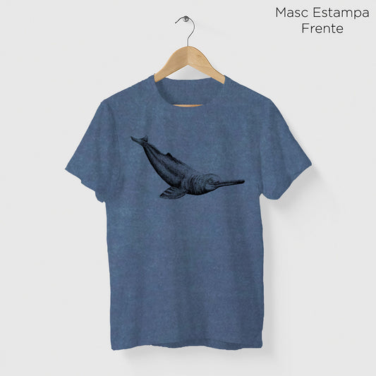 Camiseta Amazônia ANAVILHANAS - BOTO - AZUL ESTONADO - cód 10001