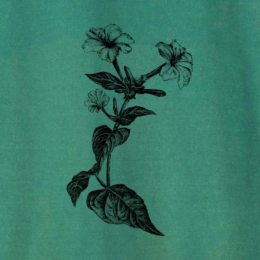 Camiseta Amazônia JALAPÃO - FLOR DA JALAPA - VERDE ESTONADO - cód 10003